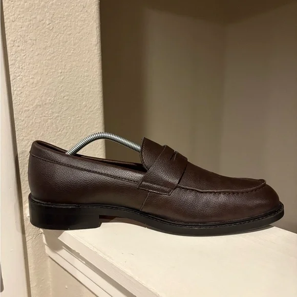 Abound Ortholite Eco Insole Brown Soft Faux Leather Comfort Penny Loafer Mens 11 - Picture 5 of 10